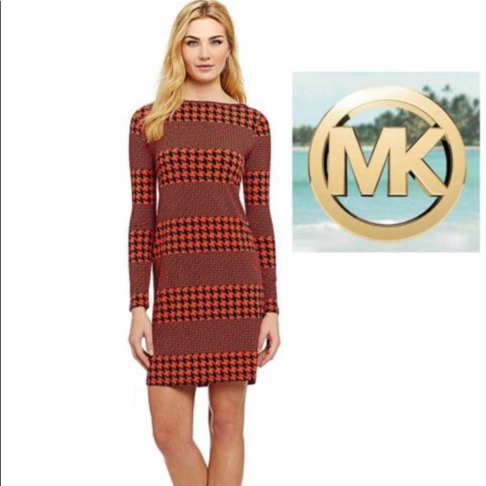 Michael Kors Houndstooth Shift Dress